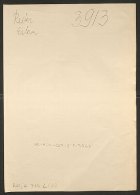 Reiter, Estera, 1906. Policijski karton