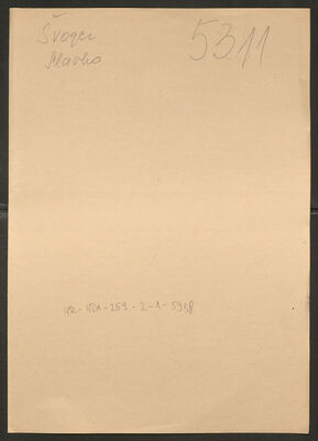 Švoger, Slavko, 2.12.1920. Policijski karton