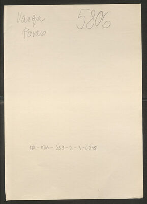 Varga, Pavao, 18.11.1905. Policijski karton