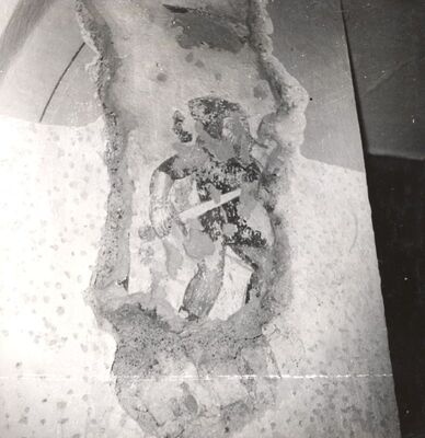 Volavje - Crkva Blažene Djevice Marije Volavske (Sniježne), freska na južnom zidu