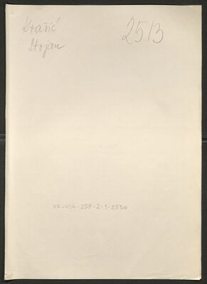 Krašić, Stojan, 1901. Policijski karton