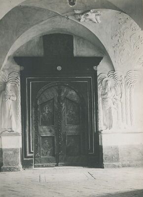 Lepoglava - Crkva Bogorodice, vrata s oslikom