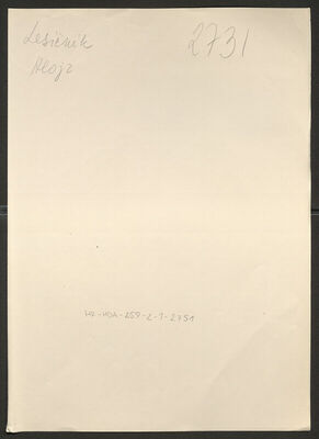 Lesičnik, Alojz, 11.6.1908. Policijski karton