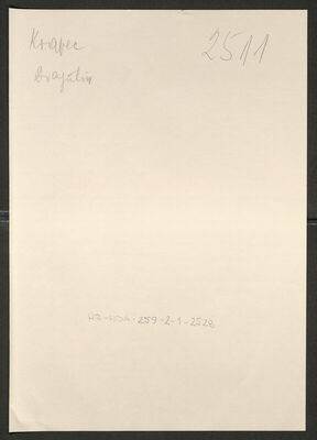 Krapec, Dragutin, 9.3.1909. Policijski karton