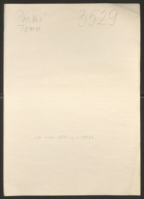 Pavičić, Tomo, 17.12.1881. Policijski karton