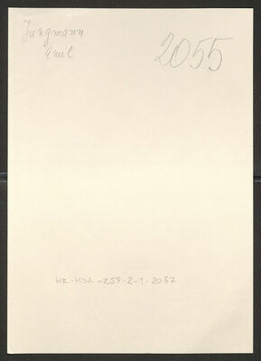 Jungmann, Emil, 17.3.1896. Policijski karton