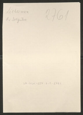 Lieberman, Dragutin, 22.6.1876. Policijski karton