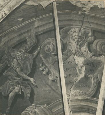 Lepoglava - Župna crkva, svetište, zid iznad triumfalnog luka