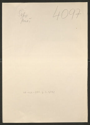 Sabo, Janoš, 6.8.1911. Policijski karton