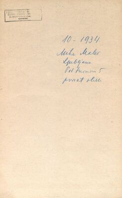 Miha Maleš, Ljubljana, povrat fotografija