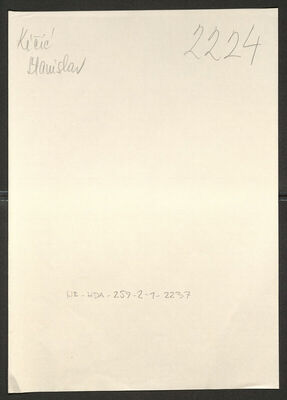 Kičić, Stanislav, 1908. Policijski karton