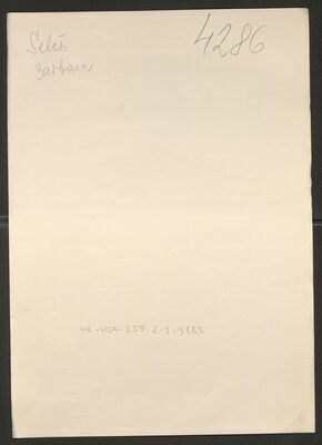 Seleši, Barbara, 1909. Policijski karton