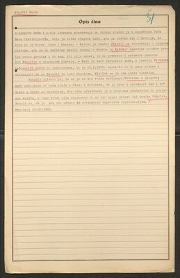 Stančić, Genča, 1909. Policijski karton