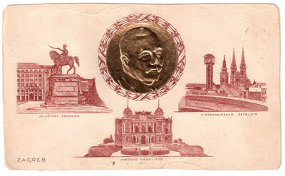 Zagreb - Stjepan Radić; tri panoramska crteža