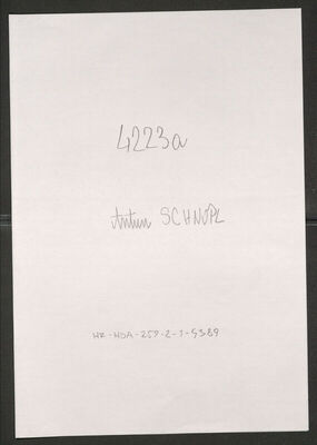 Schnopl, Antun, 28.10.1899. Policijski karton