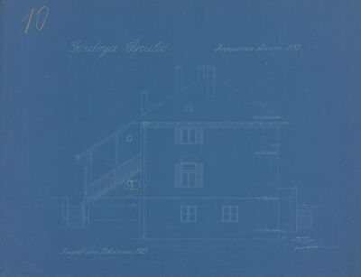 Vila Čepulić, zapadno pročelje