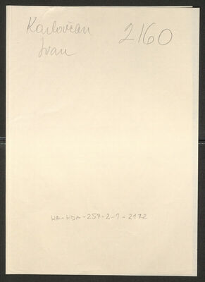 Karlovčan, Ivan, 2.12.1899. Policijski karton