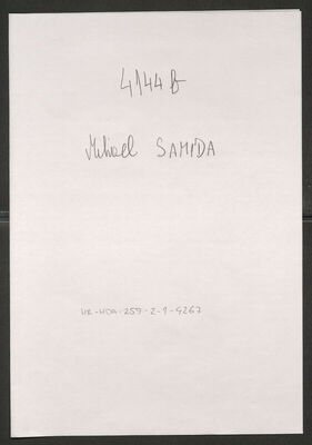 Samida, Mihael, 26.9.1898. Policijski karton