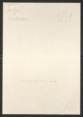 Inđić, Radovan, 27.9.1892. Policijski karton