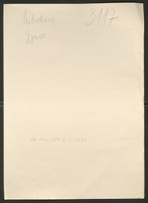 Mihoković, Đuro, 3.4.1904. Policijski karton