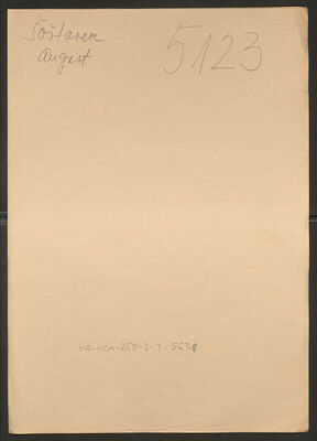 Šoštarek, August, 2.10.1915. Policijski karton