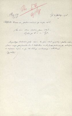 dr. Viktor Hoffiller, izvještaj s puta za rujan 1918.