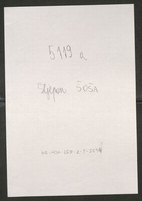 Šoša, Stjepan, 1903. Policijski karton