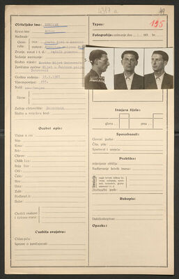 Sesijak, Anton, 16.4.1907. Policijski karton