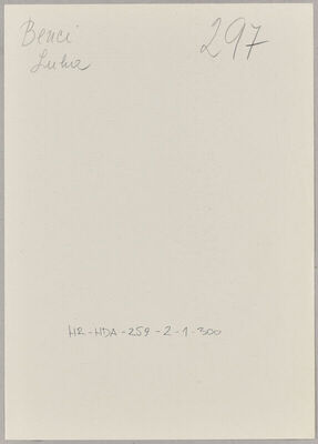 Benci, Luka, 16.10.1881. Policijski karton