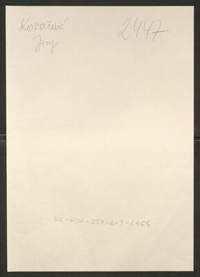 Kovačević, Josip, 21.7.1912. Policijski karton