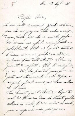 Br. 5 – Cara Amica! = Draga prijateljice!, pismo