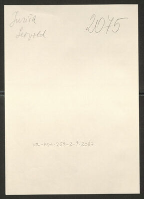 Juriša, Leopold, 23.4.1923. Policijski karton