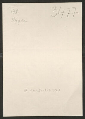 Pal, Stjepan, 5.10.1915. Policijski karton