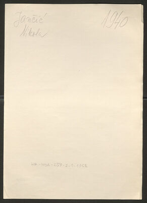 Jančić, Nikola, 28.11.1911. Policijski karton