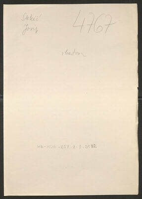 Sukić, Josip, 1881. Policijski karton