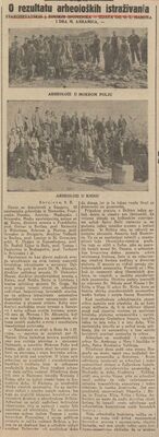 O rezultatu arheoloških istraživanja