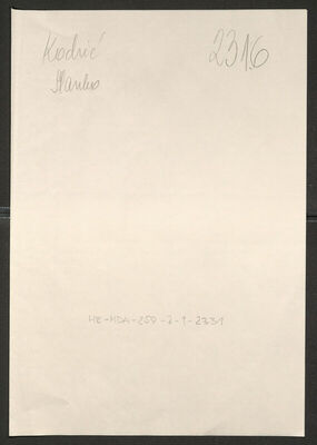 Kodrić, Stanko, 1920. Policijski karton