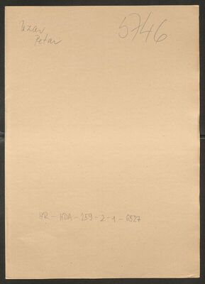 Uzar, Petar, 26.4.1894. Policijski karton