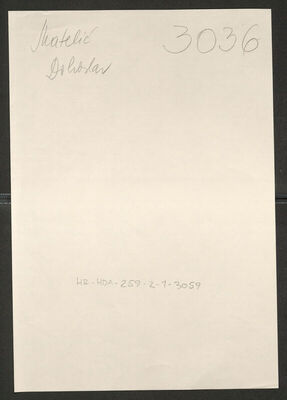 Matelić, Dobroslav, 21.1.1907. Policijski karton