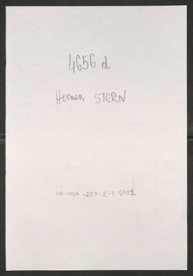 Stern, Herman, 22.12.1873. Policijski karton