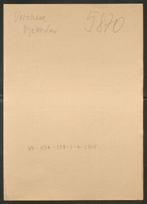 Veronese, Vjekoslav, 3.8.1905. Policijski karton