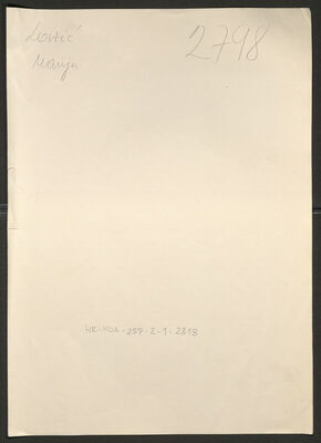 Lovrić, Marija rođ. Perš, 28.7.1905. Policijski karton