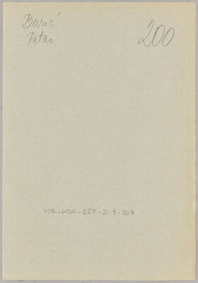 Barić, Petar, 29.2.1903. Policijski karton