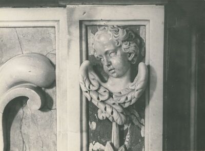 Varaždinske Toplice - Župna crkva sv. Martina, detalj oltara sv. Barbare