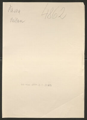 Šaran, Milan, 11.1.1930. Policijski karton