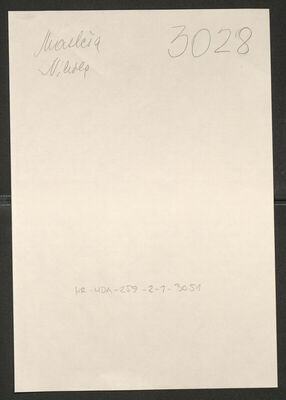 Masleša, Nikola, 1921. Policijski karton