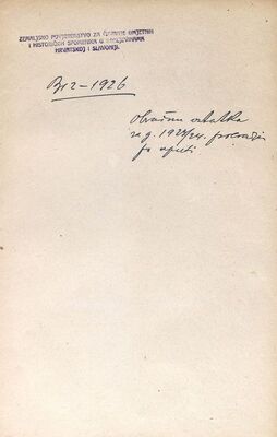 Obračun ostataka za g. 1923./24. prerađen po uputi