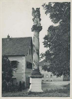Lepoglava - Barokna plastika Gabrijela na stupu