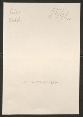 Kriks, Vengel, 15.9.1912. Policijski karton