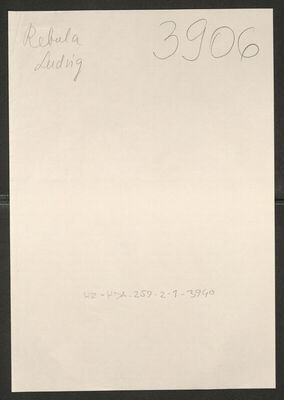 Rebula, Ludvig, 25.11.1911. Policijski karton